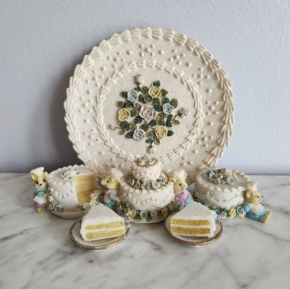 Vintage Rare Discontinued Popular Imports Miniature Cake/Tea set